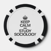 CALM UND STUDY SOCIOLOGIE behalten Pokerchips (Rückseite)