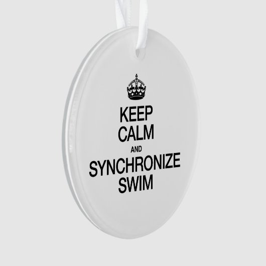 CALM UND SYNCHRONIZE SWIM behalten Ornament (Vorderseite)