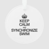 CALM UND SYNCHRONIZE SWIM behalten Ornament (Rückseite)