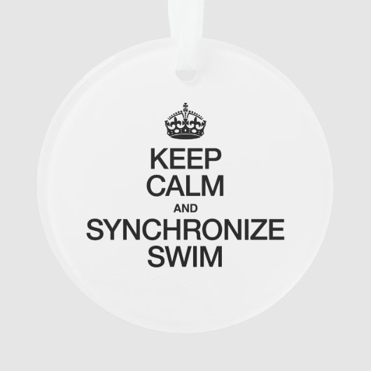 CALM UND SYNCHRONIZE SWIM behalten Ornament (Rückseite)