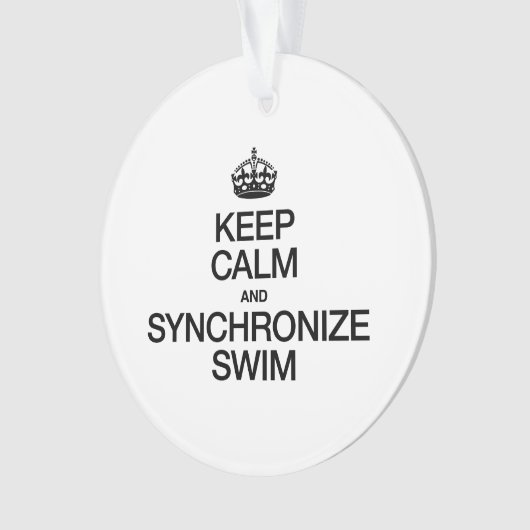 CALM UND SYNCHRONIZE SWIM behalten Ornament (Vorderseite)