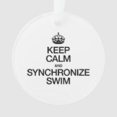 CALM UND SYNCHRONIZE SWIM behalten Ornament (Vorderseite)