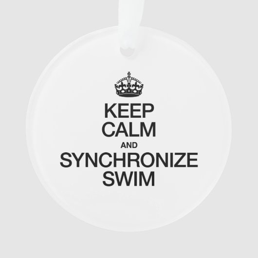 CALM UND SYNCHRONIZE SWIM behalten Ornament (Vorderseite)