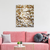 CALM UND Text auf Popcorn behalten Leinwanddruck (Insitu (Wohnzimmer))