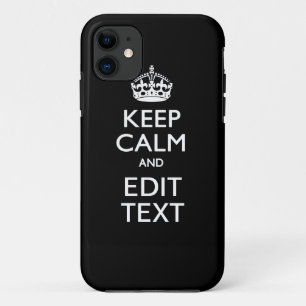 CALM UND Text auf Solid Black behalten Case-Mate iPhone Hülle