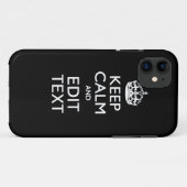 CALM UND Text auf Solid Black behalten Case-Mate iPhone Hülle (Rückseite (Horizontal))