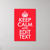 Calm und Text bearbeiten behalten Leinwanddruck (Vorderseite)