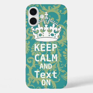 CALM UND Text behalten, aquamarine Farbe iPhone 16 Plus Hülle