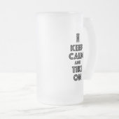 Calm und Tiki Behalten Mattglas Bierglas (VorderseiteRechts)