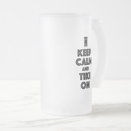 Calm und Tiki Behalten Mattglas Bierglas (VorderseiteRechts)