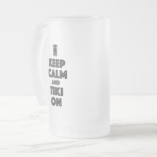 Calm und Tiki Behalten Mattglas Bierglas (Vorderseite Links)