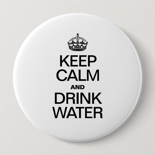 CALM UND TRINKWASSER behalten Button (Vorderseite)