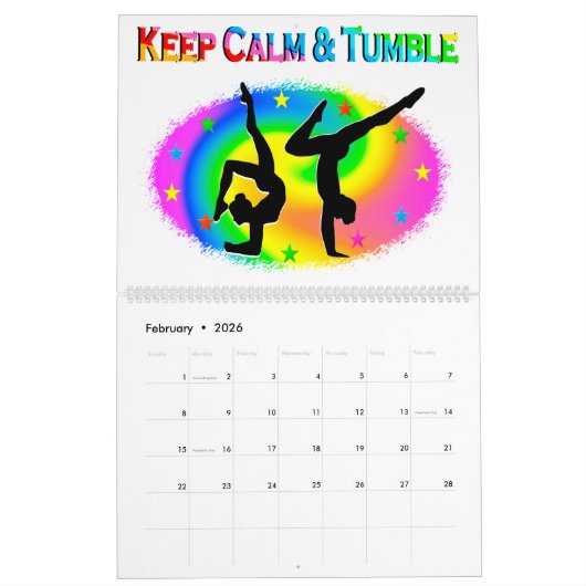 CALM UND TUMBLE GYMNASTICS CALENDAR behalten Kalender (Feb 2026)