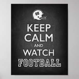 CALM- UND WATCH FOOTBALL-SCHREIBKALTE behalten Poster