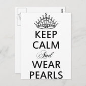 CALM- und WEAR PEARLS-Wörter behalten Postkarte (Vorne/Hinten)