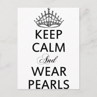 CALM- und WEAR PEARLS-Wörter behalten Postkarte
