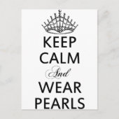 CALM- und WEAR PEARLS-Wörter behalten Postkarte (Vorderseite)