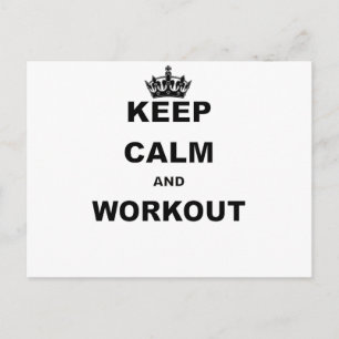 CALM UND WORKOUT behalten Postkarte