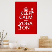 Calm und Yoga On behalten (Farben anpassen) Poster (Küche)