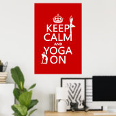 Calm und Yoga On behalten (Farben anpassen) Poster (Heimbüro)