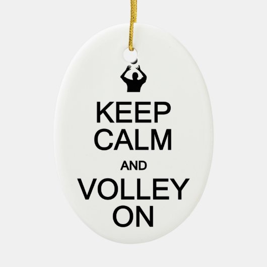 Calm & Volley behalten auf Ornament, anpassen Keramik Ornament (Vorne)