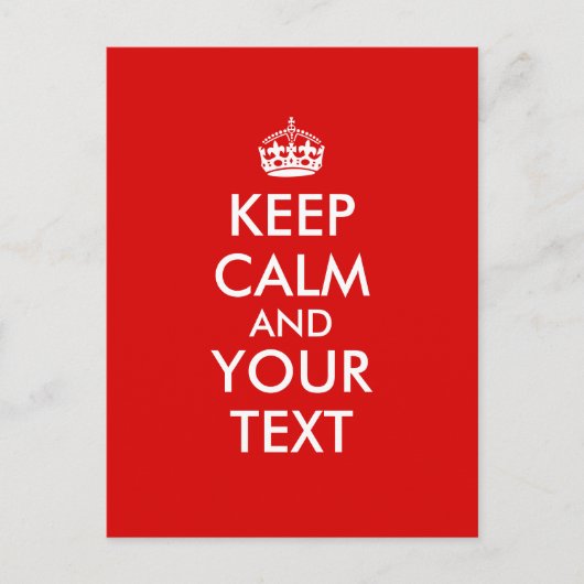 Calm-Vorlage hinzufügen Benutzerdefiniert Text beh Postkarte (Vorderseite)