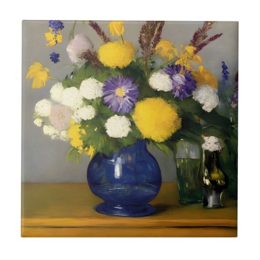 Calm Watercolor Botanische Kunst Fliese (Vorderseite)