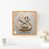 "Calm Waters, Friedliches Soul" Quadratische Wanduhr (Zuhause)