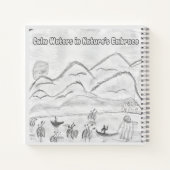 'Calm Waters in  Nature's Embrace' Spiral Notebook Notizblock (Rückseite)