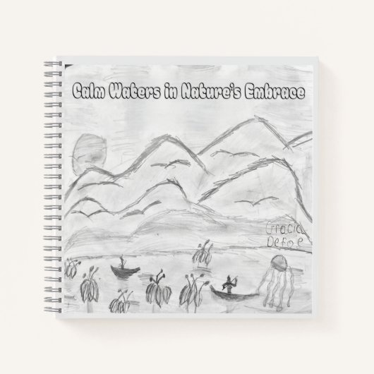 'Calm Waters in Nature's Embrace' Spiral Notebook Notizblock (Vorderseite)