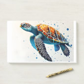 Calm Waters: Meeresschildkröten feiern Post-it Klebezettel (Auf Schreibtisch)