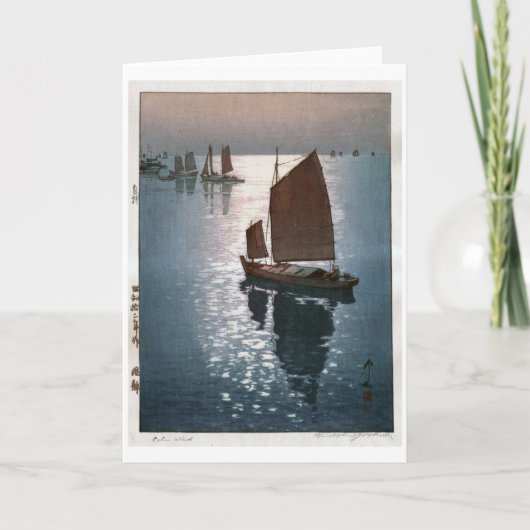 Calm Wind, Hiroshi Yoshida, Holzschnitt Karte (Vorderseite)