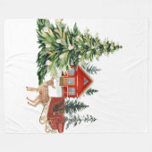 Calm winter home decor inspired by quiet woodland  fleecedecke (Vorderseite (Horizontal))