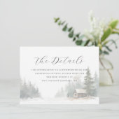 Calm Winter Watercolor Cabin Scene Begleitkarte (Stehend Vorderseite)