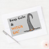 Calm Witch Hat Halloween behalten Rechteckiger Aufkleber (Umschlag)