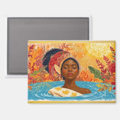 Calm Woman  Magnet (Vorderseite/Rückseite)