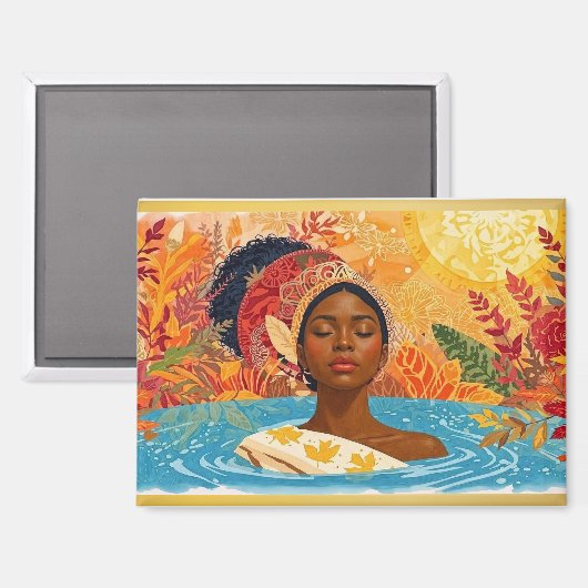 Calm Woman Magnet (Vorderseite/Rückseite)