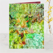 Calm yellow abstract Folded Greeting Card,Dazzling Karte (Gelbe Blume)