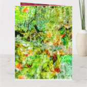 Calm yellow abstract Folded Greeting Card,Dazzling Karte (Rückseite)