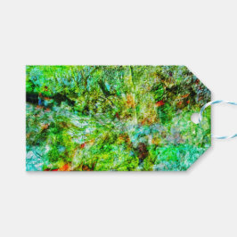 Calm yellow abstract gift tag,Dazzling yellow art  Geschenkanhänger