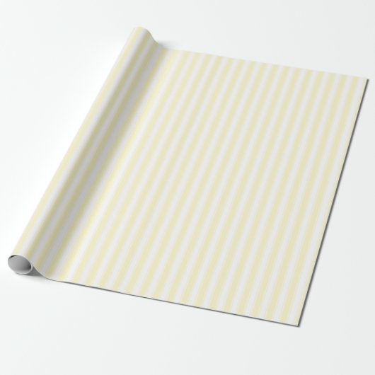 Calm Yellow Minimalist Stripes Geschenkpapier (Ungerollt)