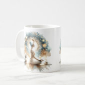 Calm Yoga Pose Kaffee Tee Tasse geblasen Creme (Vorderseite Links)