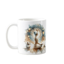 Calm Yoga Pose Kaffee Tee Tasse geblasen Creme