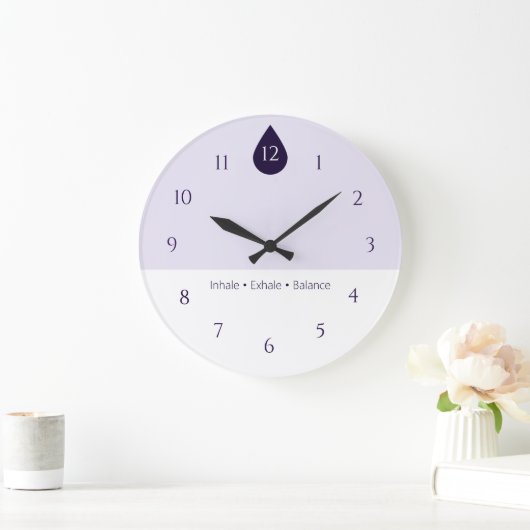 Calm Yoga Wall Clock Große Wanduhr (Zuhause)