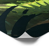 Calm Zebra Stehend in der Wildmalerei Poster (Ecke)