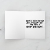 CALMANITY JANE GEBURTSTAG FÜR FREUNDKARTEN KARTE (Innenseite)