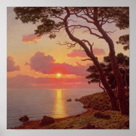 Calme de Soir, Cote d'Azur Poster (Vorne)