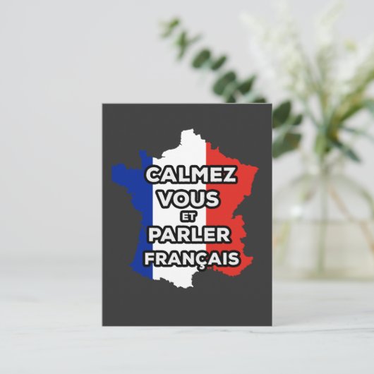 Calmez Vous et parler en Français Postkarte (Stehend Vorderseite)
