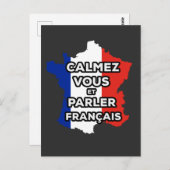 Calmez Vous et parler en Français Postkarte (Vorne/Hinten)