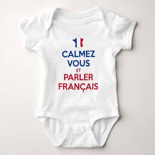 Calmez Vous et Parler Français Baby Strampler (Vorderseite)